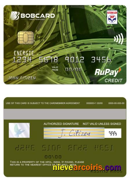 India HPCL Bank of Baroda ENERGIE Credit Card